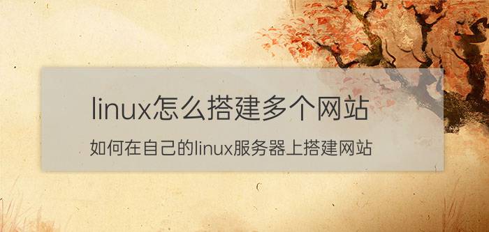 linux怎么搭建多个网站 如何在自己的linux服务器上搭建网站？